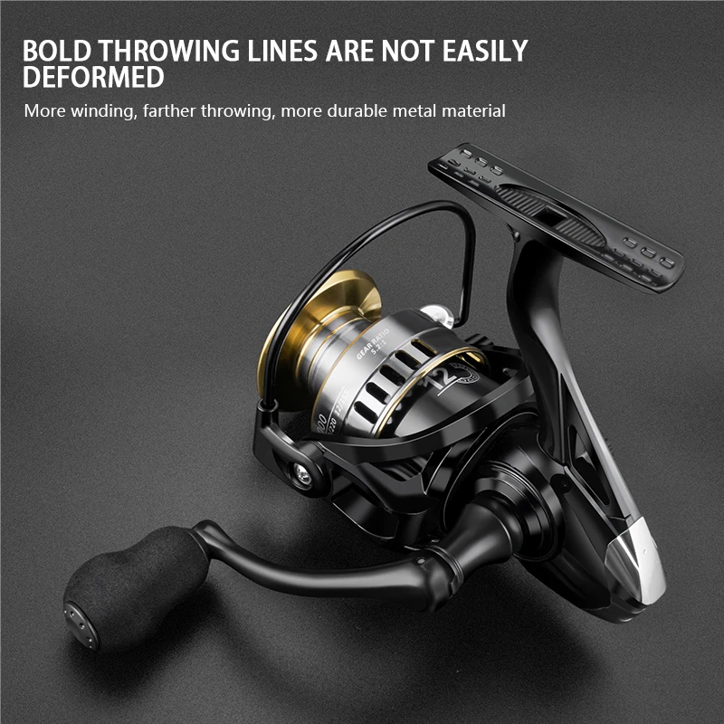 Carretes giratorios para pesca de agua dulce y salada, carretes ultraligeros con marco de Metal, suaves y resistentes, alta velocidad - imagen 5