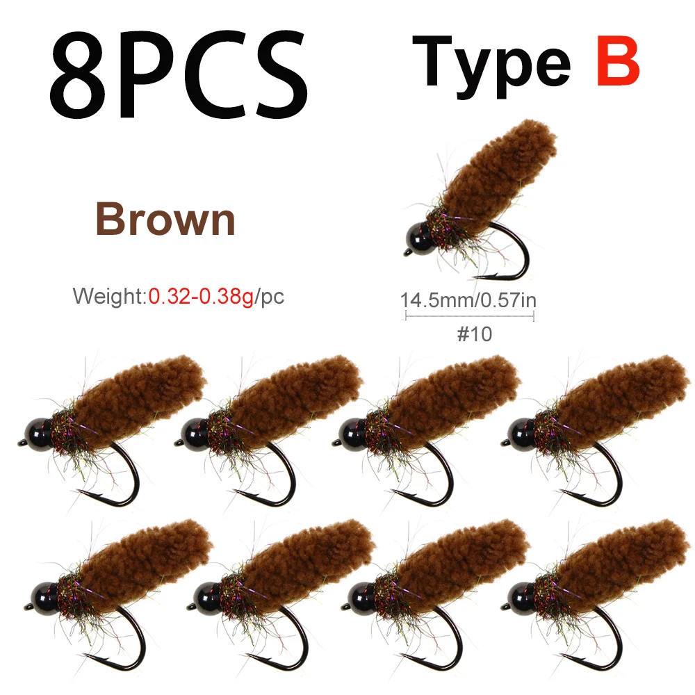 8PCS B Brown