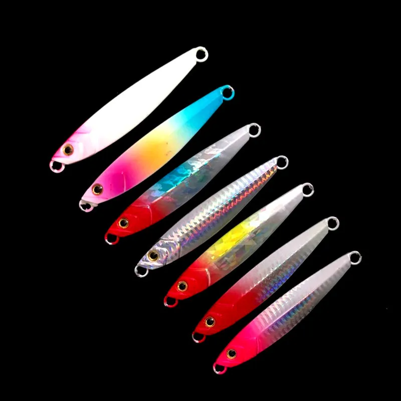 Señuelo de pesca con curricán de gran juego, plantillas brillantes, Jigbait para barco oceánico, señuelos artificiales de orilla larga, 10cm, 80g, luminoso, 1 pieza en oferta - imagen 2