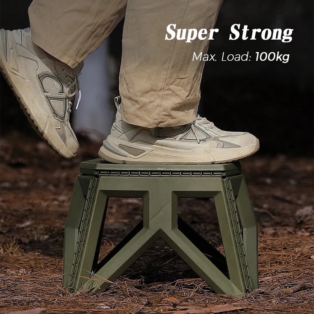 Taburete de plástico para hombre, taburete plegable portátil para acampar al aire libre, antideslizante, silla de pesca, taburete cuadrado, Maza - imagen 2