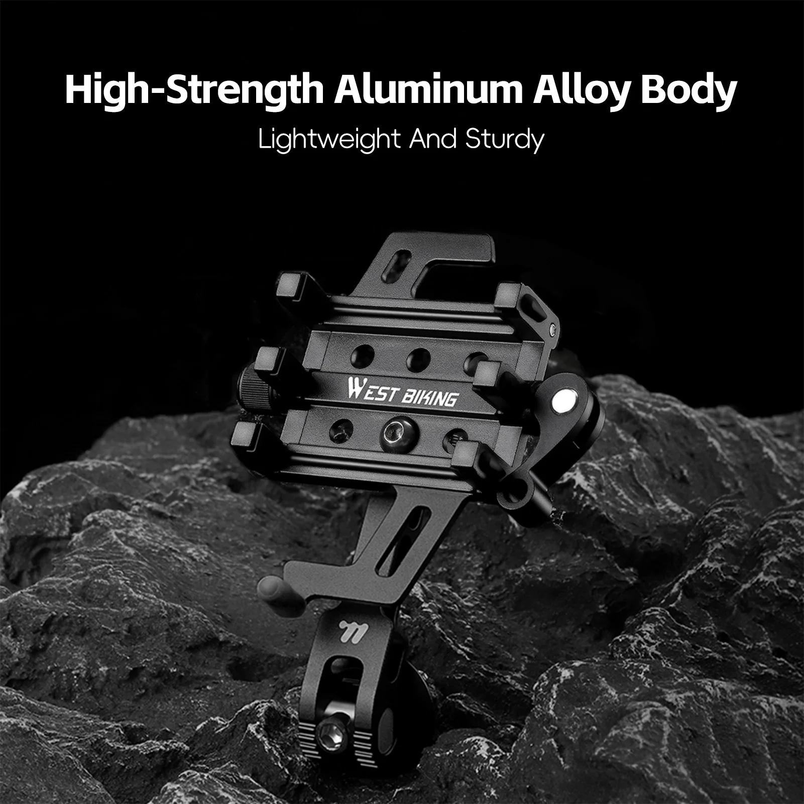 Soporte para teléfono para bicicleta a prueba de golpes con ángulo ajustable para bicicleta de montaña Compatible con teléfonos de 5,5-9,5 cm de ancho - imagen 4