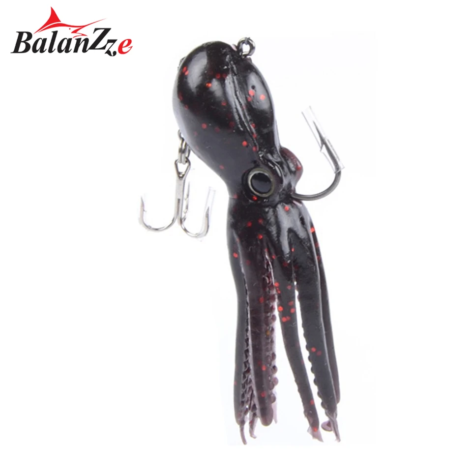 Balanzze-señuelo suave de pulpo, cebo de plantilla de calamar para pesca en agua salada, cebo luminoso de silicona Artificial Swimbait, 20g, 22g, 23g - imagen 3
