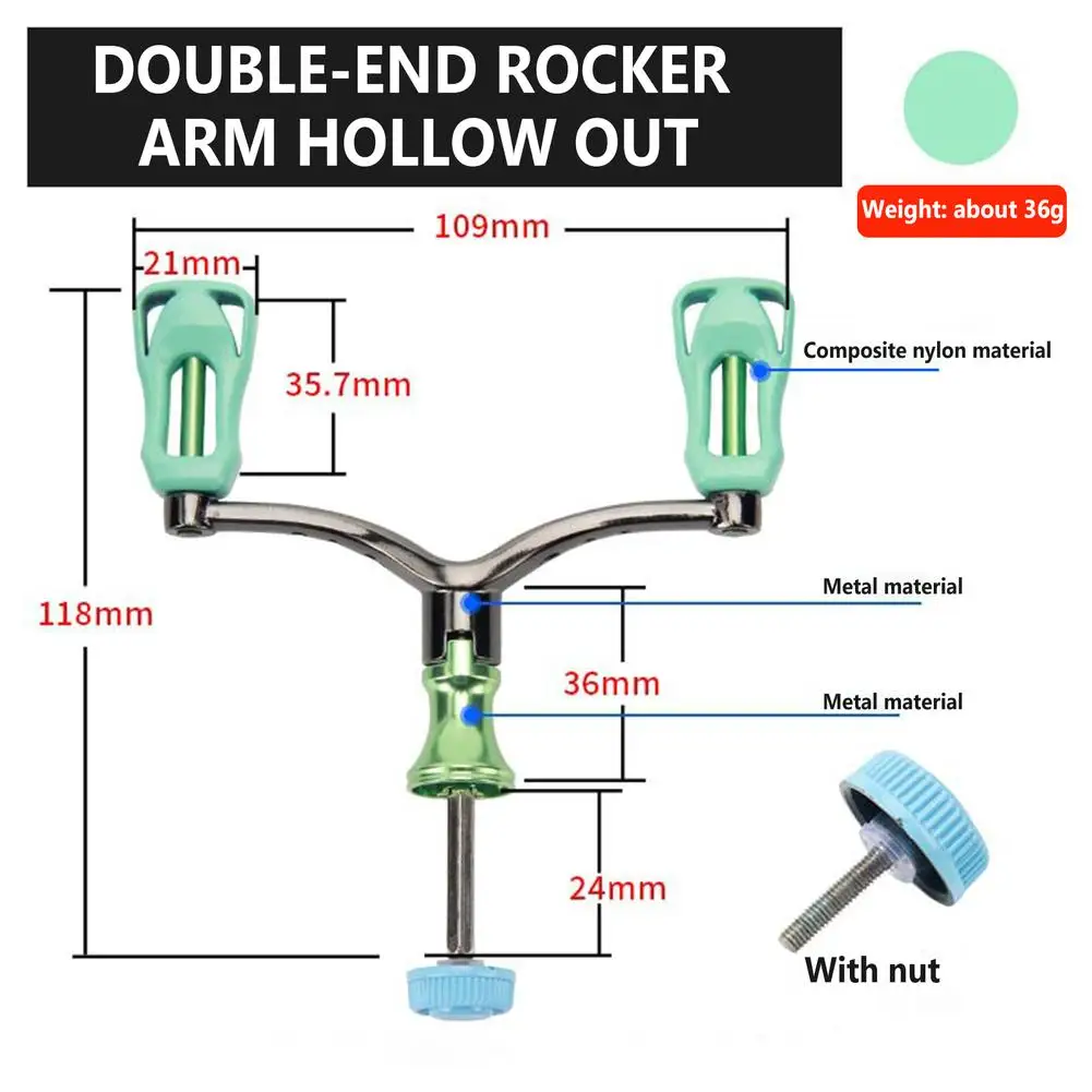 Carrete de pesca giratorio de doble Mango, accesorios de brazo basculante, adecuado para modelo 1000-4000 - imagen 2