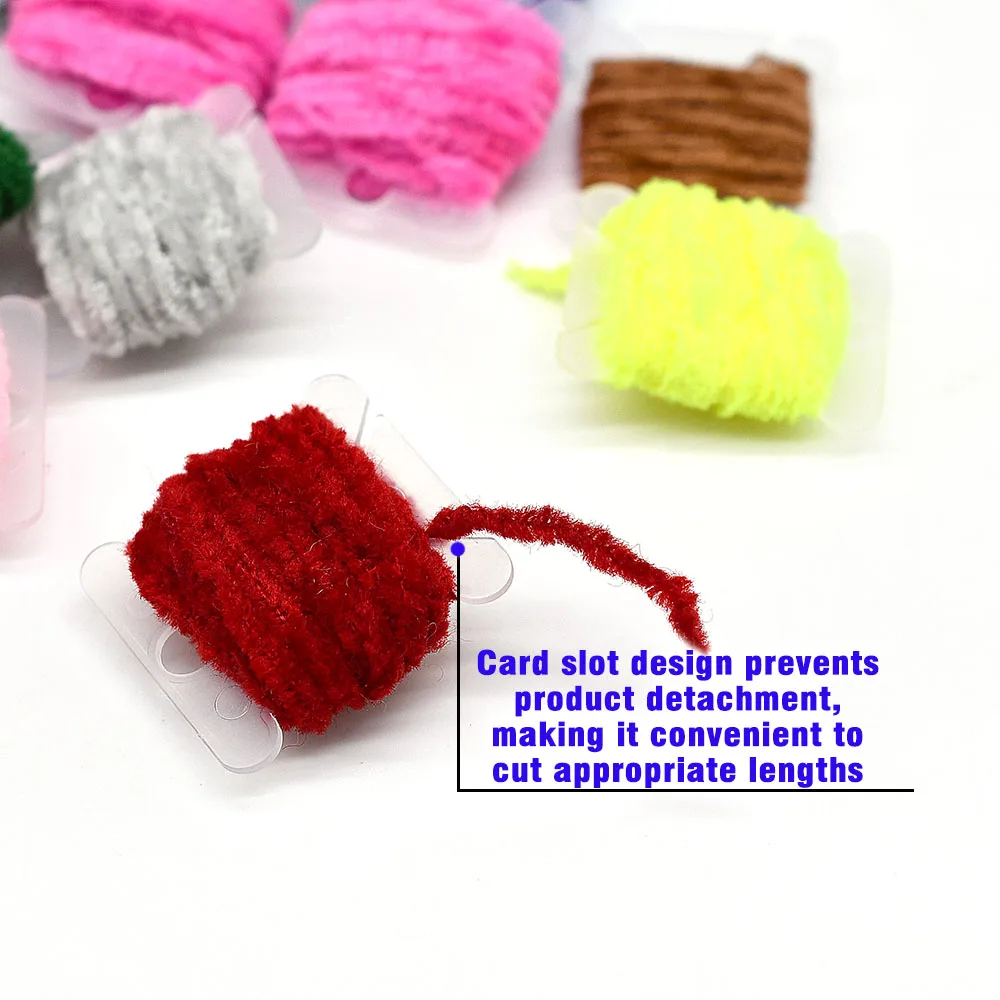 MNFT 2 tarjetas lanoso Bugger oropel chenilla - Material para atar moscas Hareline - imagen 5