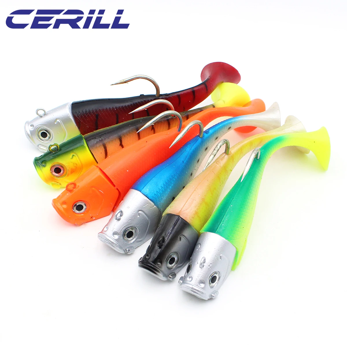 Cerill Jig Head con Ojos 3D – Señuelo de Vinilo para Pesca en Roca - imagen 5