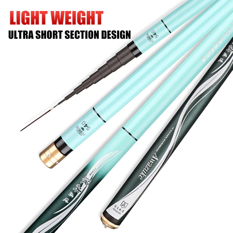 Caña de pescar para principiantes, caña de agua dulce, caña de pescar de mano, tamaño completo, portátil, viaje, 3M4M5M6M7M8M, telescópica, ligera y dura - imagen 5