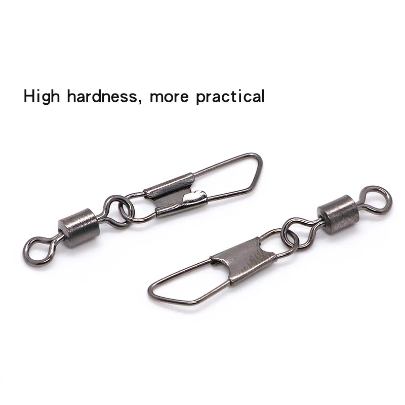 Suministros de Pesca de piezas, Conector de Clip de Pin tipo A de acero inoxidable giratorio de cobre, señuelo, herramientas de Pesca, accesorios de aparejos, 1000 - imagen 4