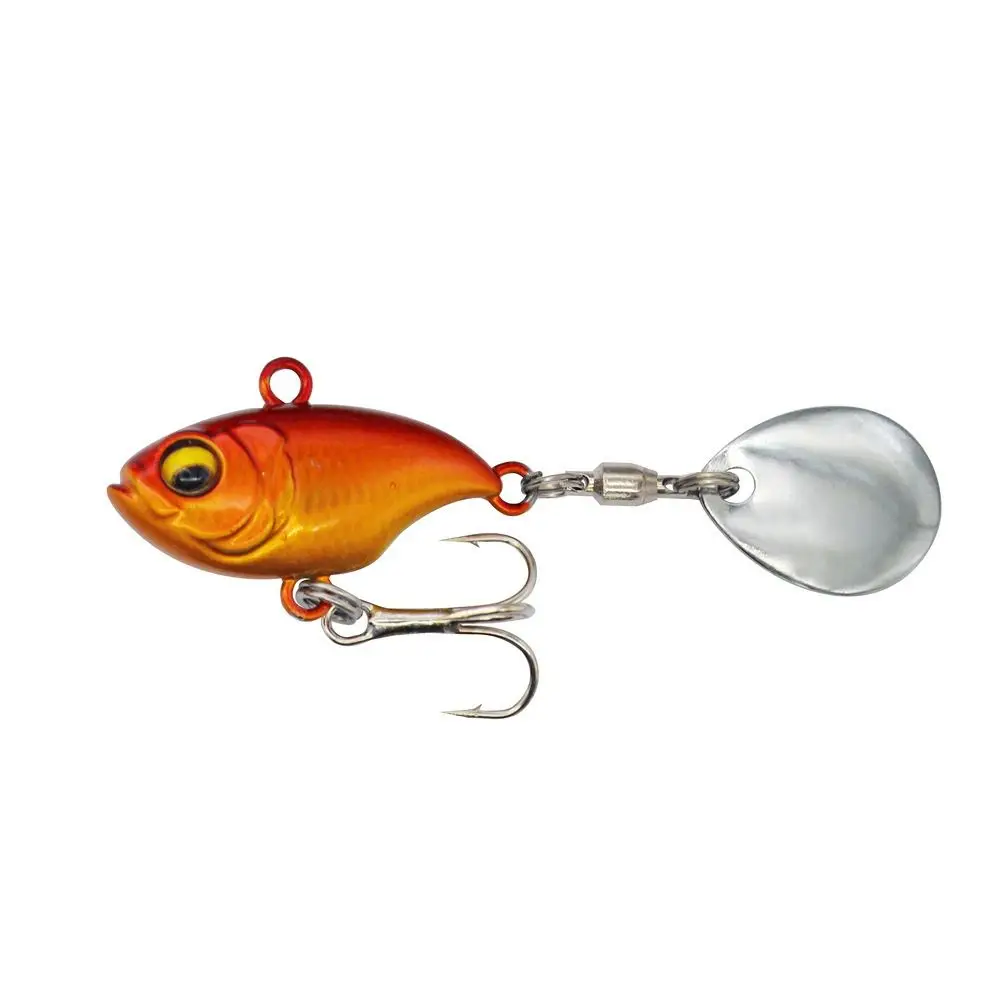 Cebo de pesca de Metal con anzuelo triple, Wobblers, Crankbaits, lentejuelas, VIB, señuelo, cuchara giratoria de Metal, señuelo de pesca en hielo, 1 ud., 2023 - imagen 4