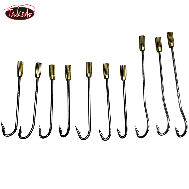 TAKED-anzuelo de Anguila curvo AHZ01, anzuelo de Pesca de agua dulce de caña larga, de acero inoxidable 304, para Tilapia de Anguila - imagen 2
