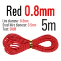 0.8mm  Rojo 5m