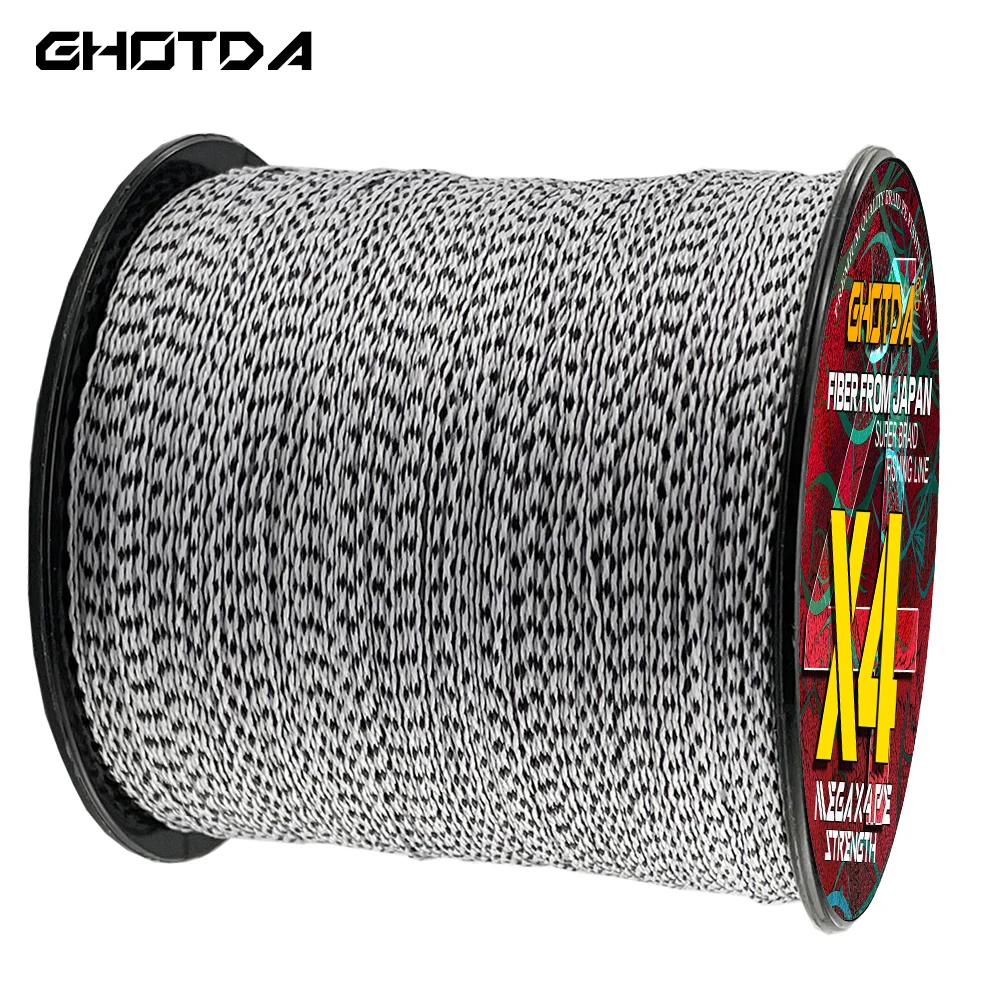 GHOTDA-accesorios de pesca de carpa, hilo trenzado multifilamento, 4 hebras, 8 hebras, 300m, PE, 0,16mm-0,50mm, 22lb-80lb - imagen 4