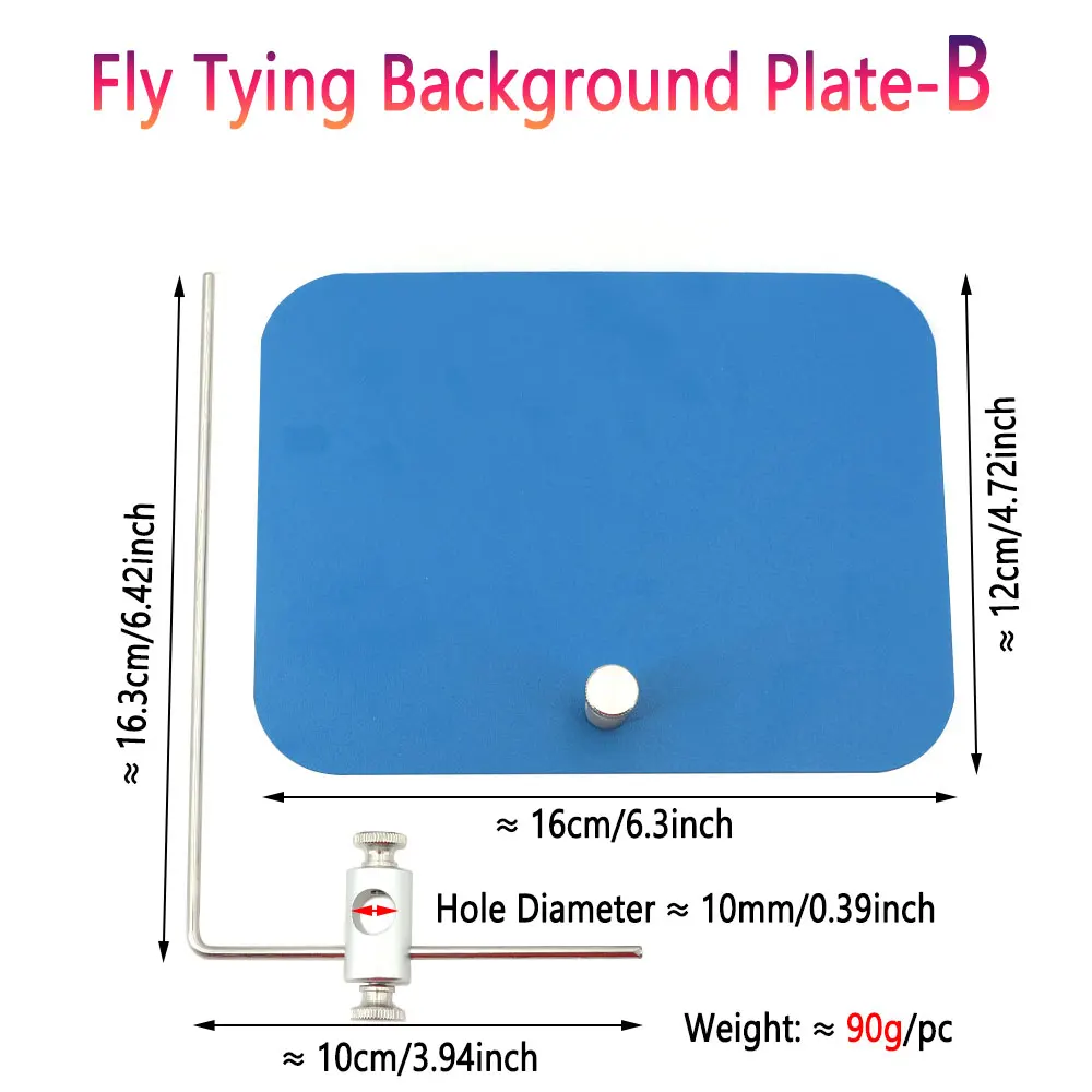 Placa de fondo para atar moscas, para fotografar moscas de peces, tablero de fondo para atar moscas, herramienta de tornillo de banco, piezas de repuesto ligeras - imagen 4