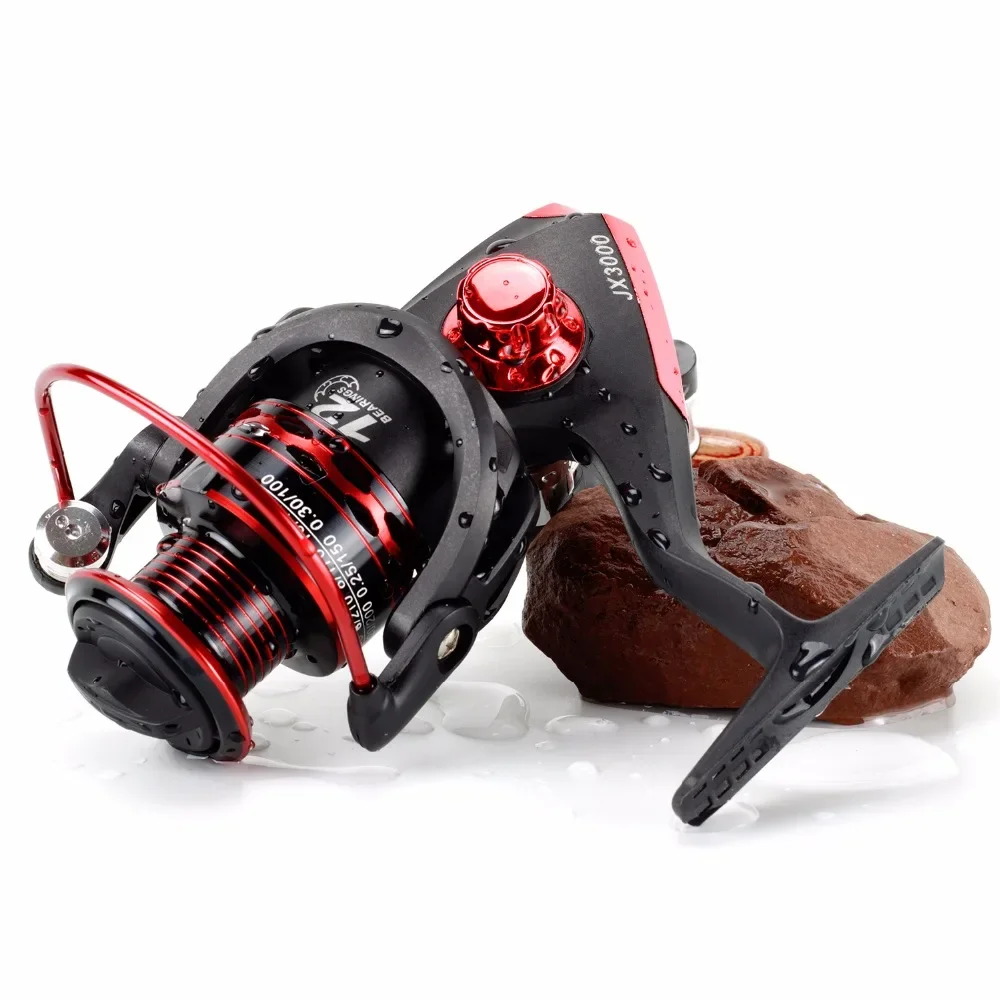 Hot wheels-carrete giratorio para pesca, Accesorio clásico de pesca con rodamiento de bolas, serie JX 5,5-1000, 7000: 1, 12 - imagen 4