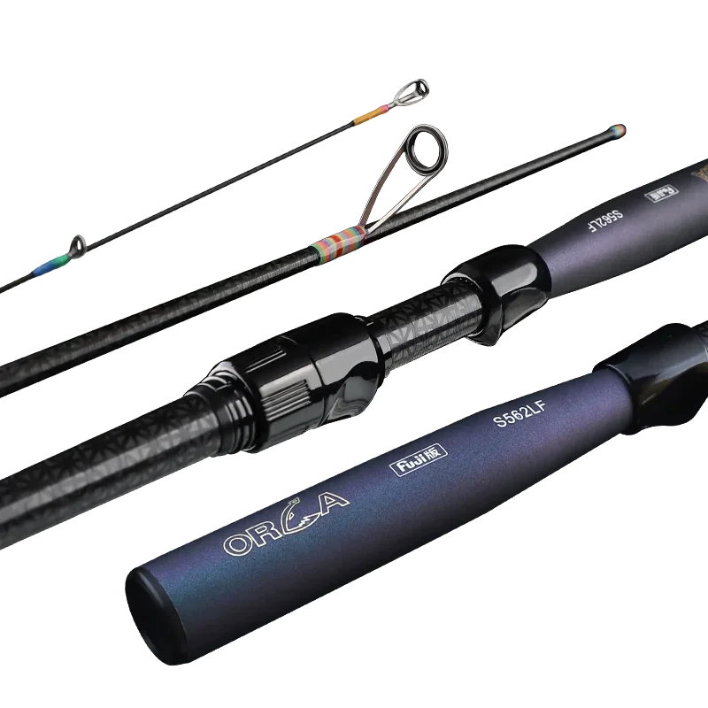 Mavllos Ocka-caña de pescar para carpa, señuelo de 1-8g, línea 2-6lb, carbono ligero rápido, Punta UL sólida, BFS, caña de fundición, caña giratoria para pesca de trucha