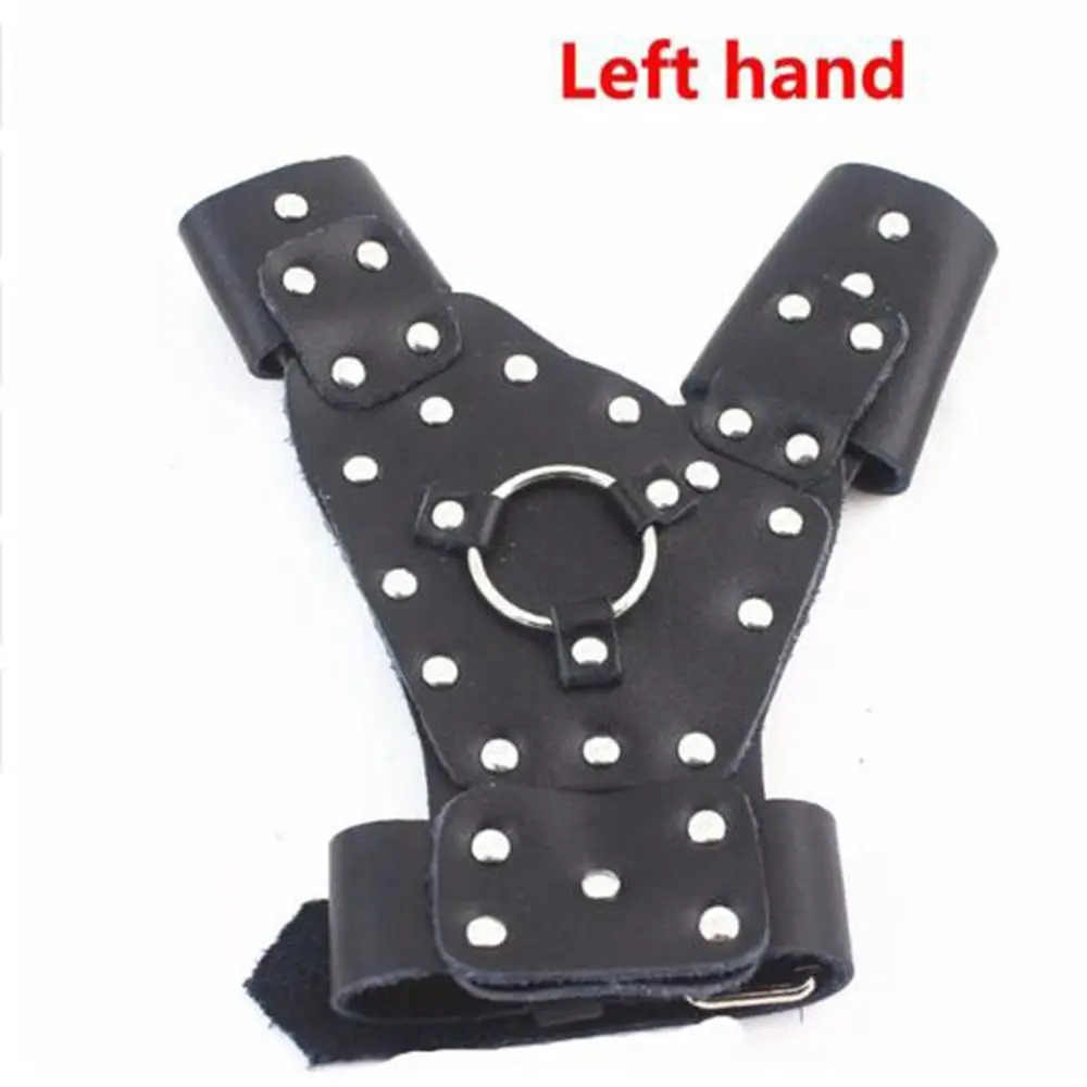 Brazaletes de pesca de mano izquierda/derecha para tiro al aire libre, arco de tiro con arco, tirachinas, catapulta, mano protectora