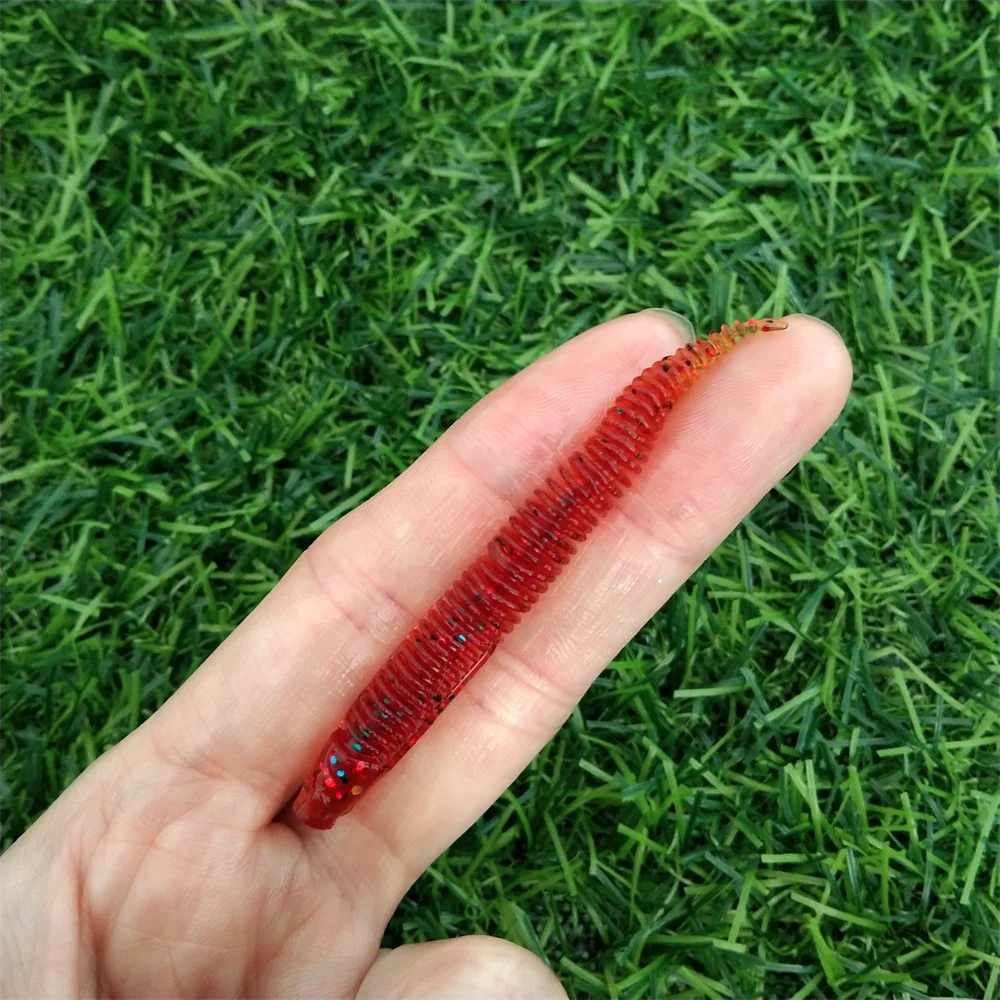 Swolfy 7cm/1,3g 5cm/0,5g señuelos blandos gusanos de silicona cebos Jigging Wobbler Señuelos de pesca Swimbaits artificiales para aparejos de carpa lubina - imagen 3