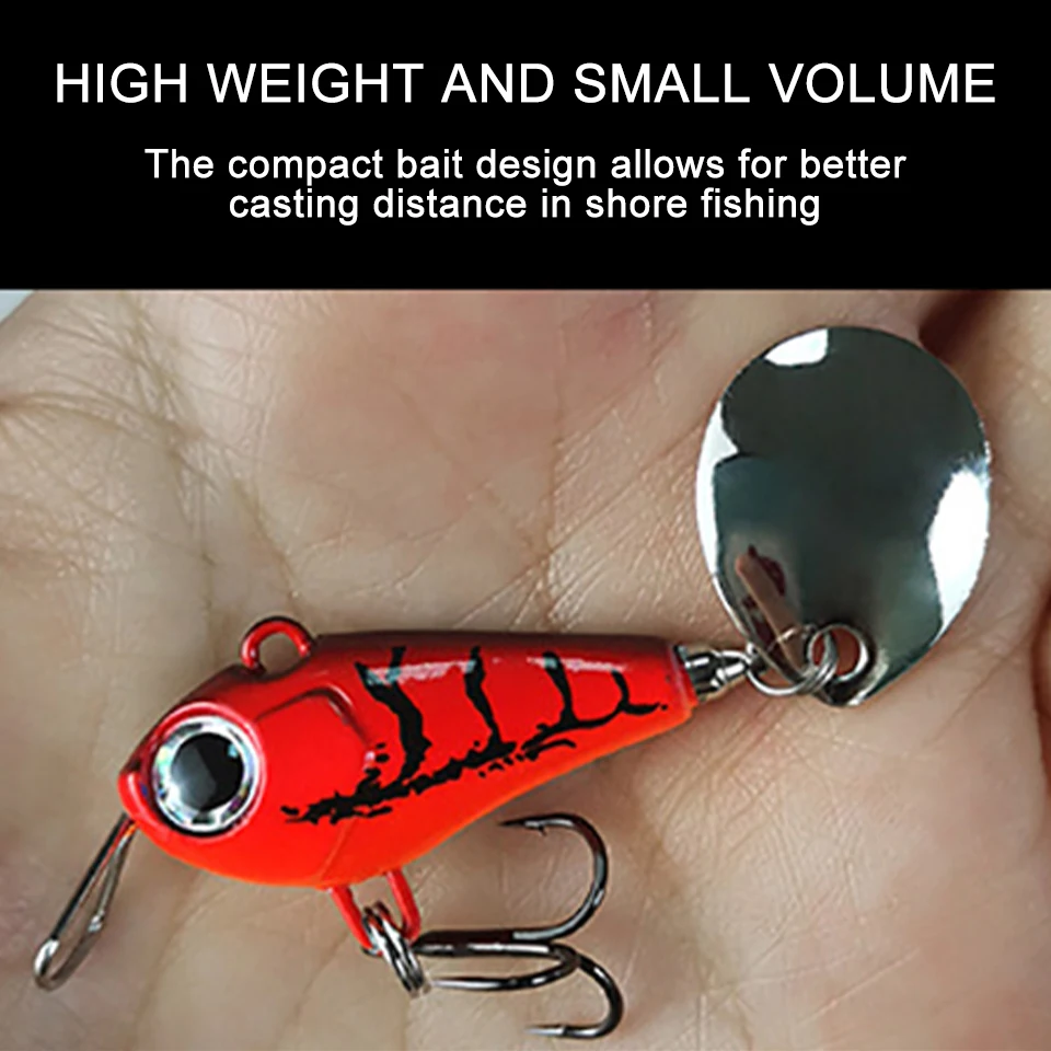 WALK FISH-Cebo giratorio VIB, 1 piezas, 15G/3,3 CM, mosca japonesa que se hunde, Crankbait, Wobblers artificiales, señuelo de pesca para carpa - imagen 2
