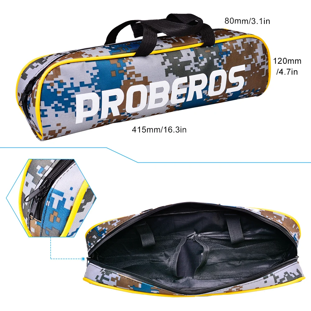 PROBEROS-combinación de pesca de 1,5 m-2,4 m, caña telescópica ultraligera portátil y relación de engranaje 5,1: 1, carrete giratorio, señuelos, anzuelos, línea, Kit completo - imagen 4