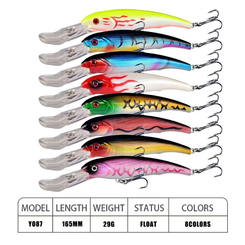 Señuelo Minnow wobbler, cebo artificial, crankbait, Wobbler, 29g, 16,5 cm, 1 parte - imagen 3