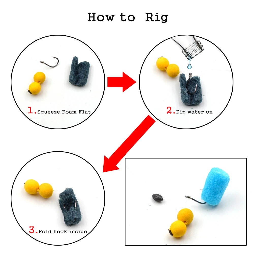 MNFT 100 Uds pepitas de colores PVA pesca Soluble en agua espuma PVA emergente carpa aparejo accesorios carpa aparejo accesorios - imagen 5