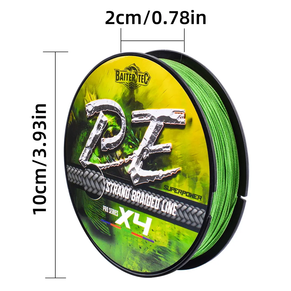 Línea trenzada de PE de 4 hebras, carrete giratorio de 100m, 6LB-80LB, 0,1mm-0,5mm, línea de pesca de PE, accesorios de pesca sin memoria - imagen 3