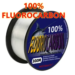 Línea de pesca líder de fluorocarbono 100%, línea de fibra de carbono importada japonesa, línea de hundimiento de monofilamento de 0,12-0,48mm, pesca en el mar