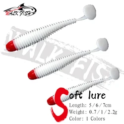 Walk Fish Swimbait Vinilo Cola T Wobbler para Jigging