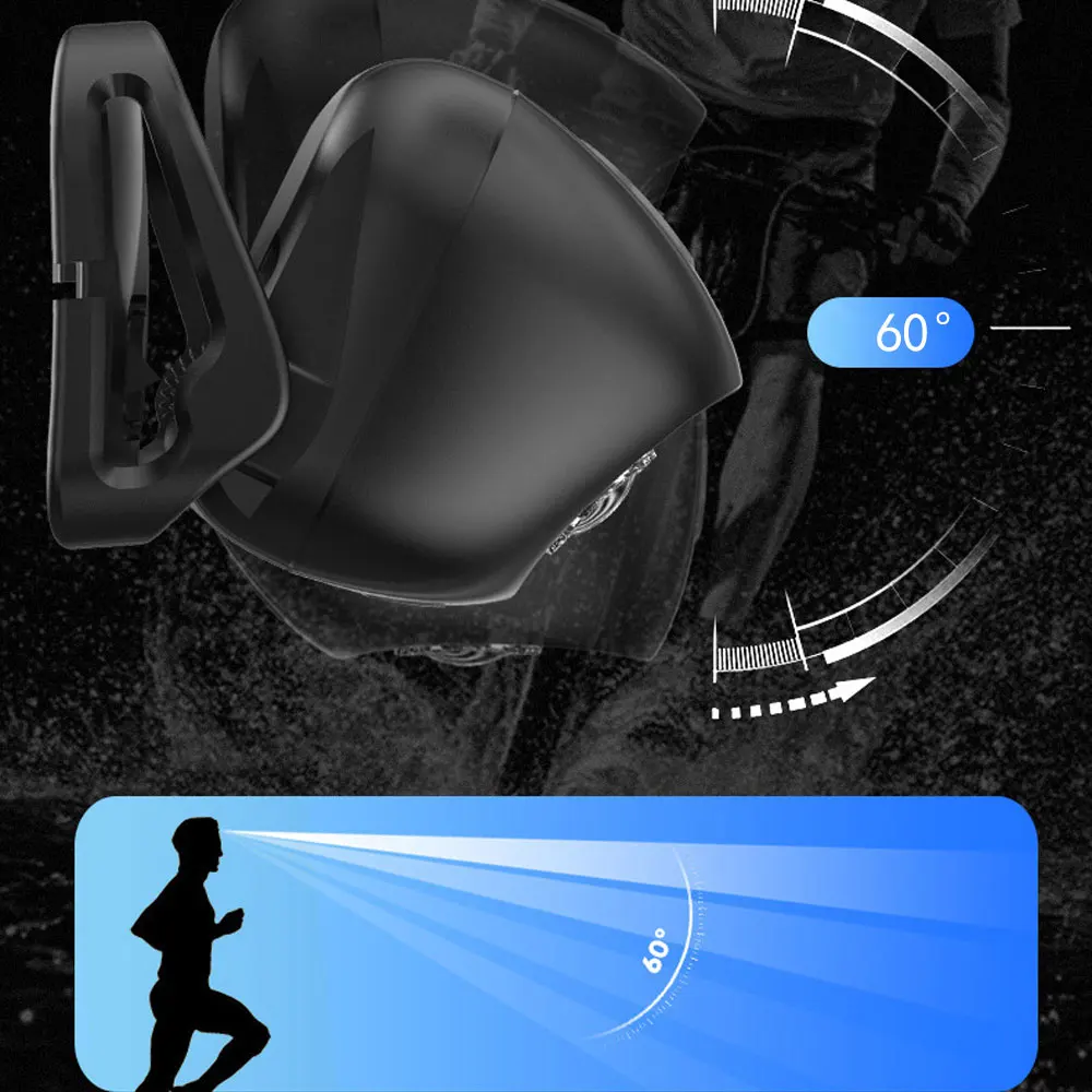 Linterna frontal recargable por USB de 500 lúmenes con Sensor de movimiento LED brillante para correr y pescar linterna frontal con Sensor de luz infrarroja - imagen 5