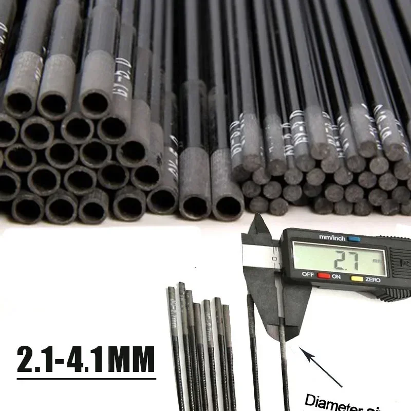 2,2mm-4,1mm 5 piezas 80cm punta de caña de pescar secciones de repuesto caña de pescar de Taiwán tamaño completo sólido hueco accesorios de caña de carbono resistente - imagen 2