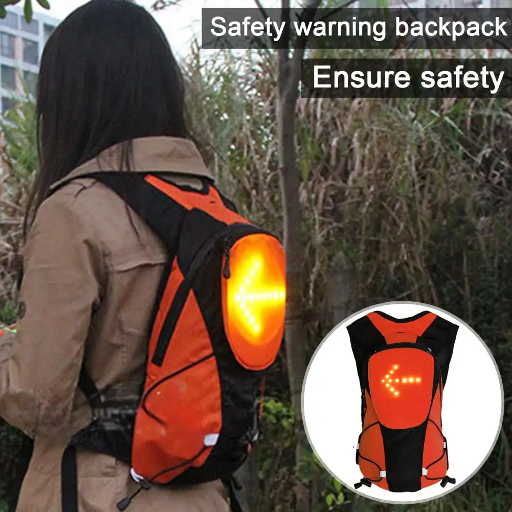 Mochila de ciclismo de 5L, mochila con Panel de señal LED recargable luminosa, mochila reflectante de seguridad para conducción nocturna, bolsa para correr y acampar - imagen 2
