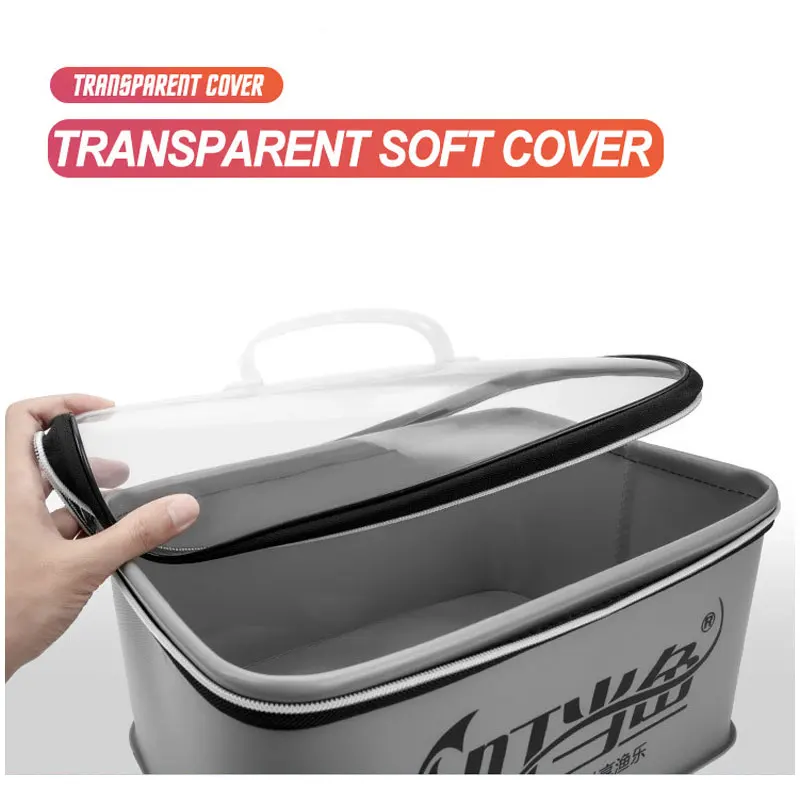 Bolsa de pesca multifunción EVA, cubo plegable para peces vivos, 4L, 6L, 10L, 14L, bolsas contenedor de agua, caja de almacenamiento de herramientas para aparejos de pesca - imagen 3
