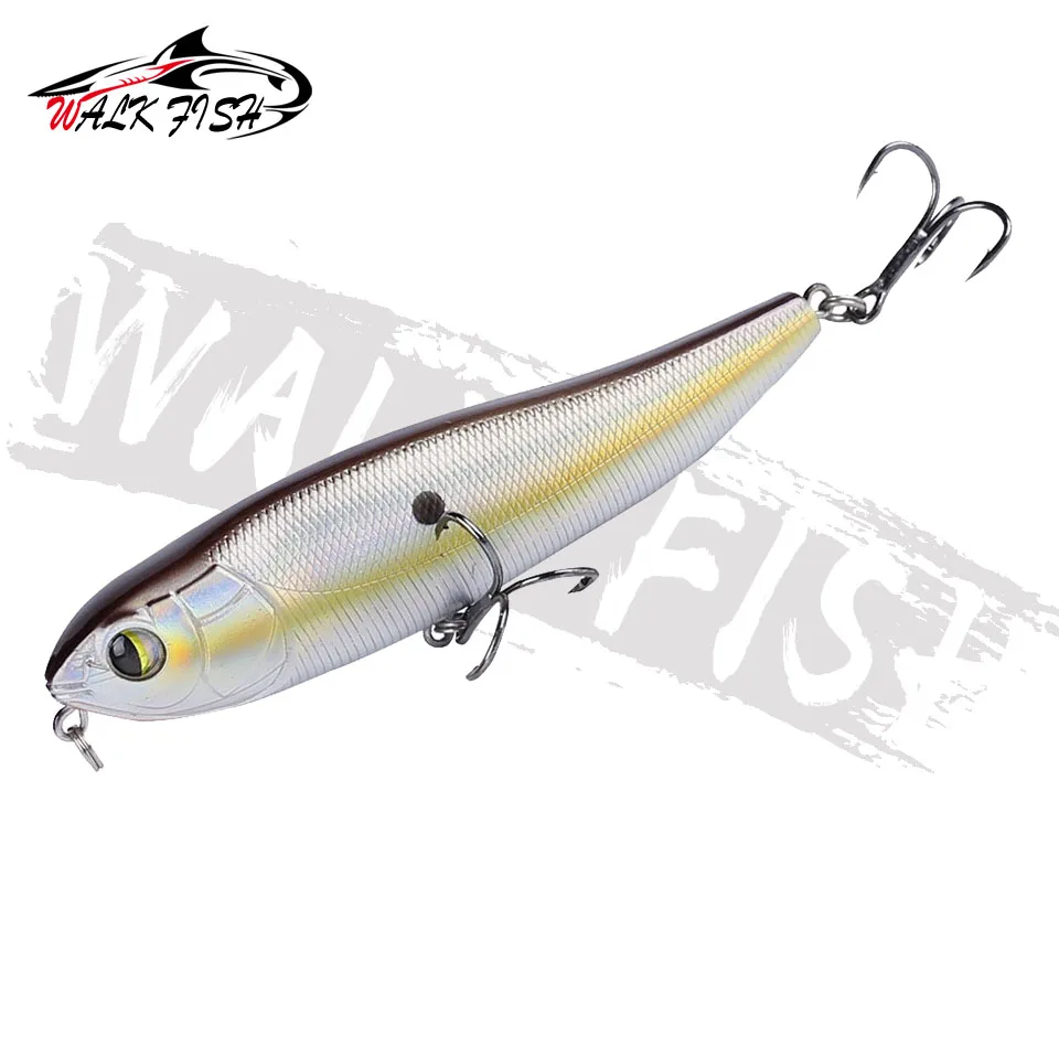 WALK FISH-señuelo de pesca de superficie, cebo duro Artificial para agua salada, andador de lubina de plástico, 100mm, 14,5g, 1 unidad - imagen 2