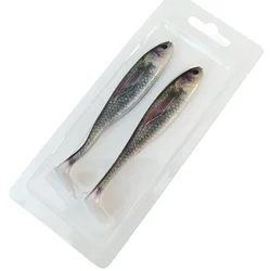 Swolfy señuelo blando swimbait shad con cola de paleta y lentejuelas