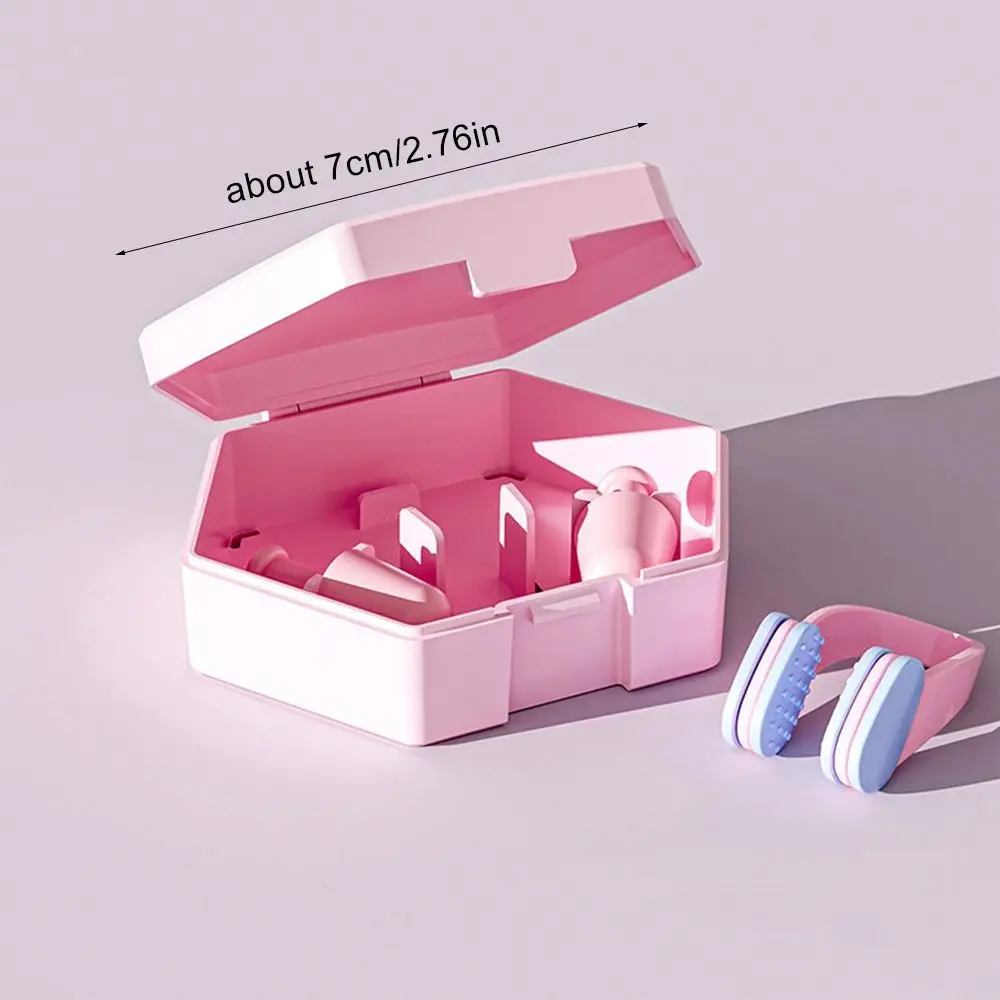 1 Juego de tapones para los oídos de silicona duraderos para nadar, impermeables, antiruido, Clip para la nariz, tapones para los oídos, accesorios para deportes acuáticos de buceo - imagen 5