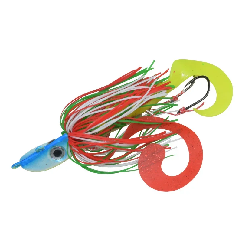 1 unidad de falda de silicona de 20g, señuelo suave, plantilla giratoria, cebo sin malezas, señuelo de pesca, Chatterbait Wobbler para aparejos de pesca de lubina - imagen 4