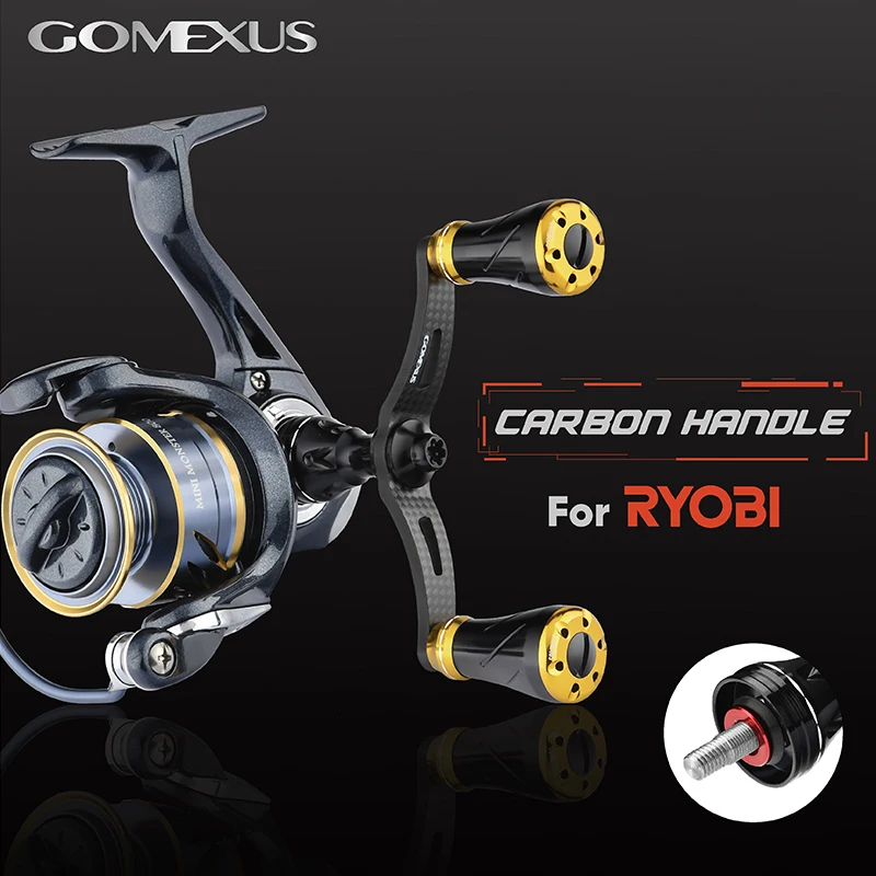 Gomexus Ryobi-Carretes de Pesca de carbono TORAY, carretes de Pesca Ultra Power, Mini Monster Ultra lite, mango de Pesca RB, 82mm - imagen 3