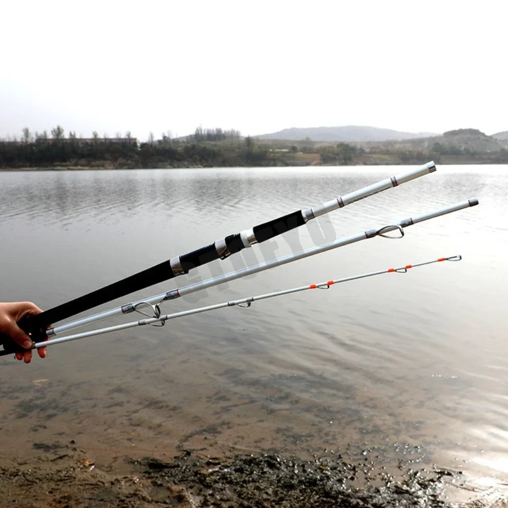 Caña de pescar portátil para balsa de barco, señuelo giratorio superdura, caña de pescar de carbono de 1,8 M, 2,1 M, 2,28 M, caña de pescar Jigging Trolling - imagen 3
