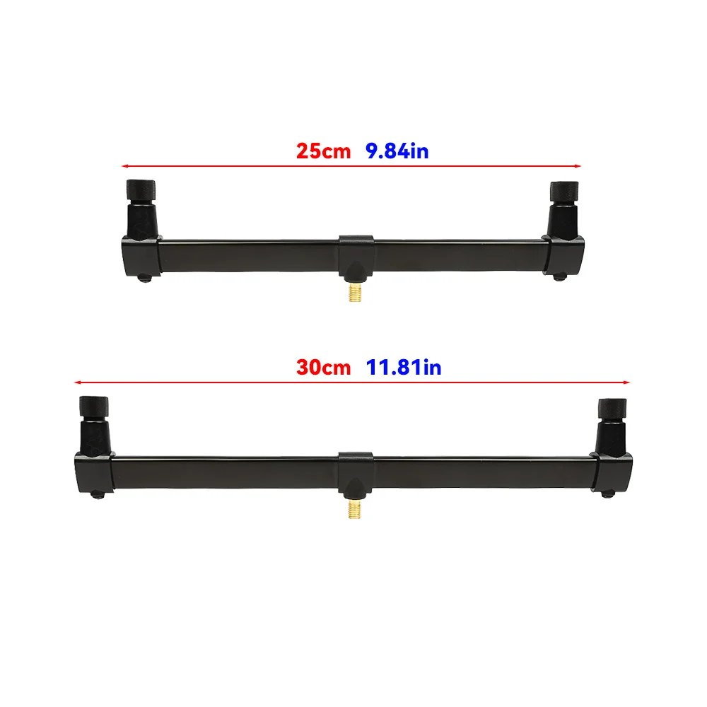 Hirisi 2 uds barras de zumbido para pesca de carpa para 2 cañas soporte de caña de pescar de aluminio accesorios de pesca - imagen 3