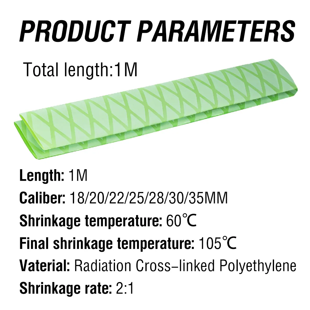 Tubo termorretráctil antideslizante de 1M, caña de pescar, mango de tubo luminoso DIY, aislamiento impermeable, mango de raqueta DIY, agarre de 18-35MM - imagen 4