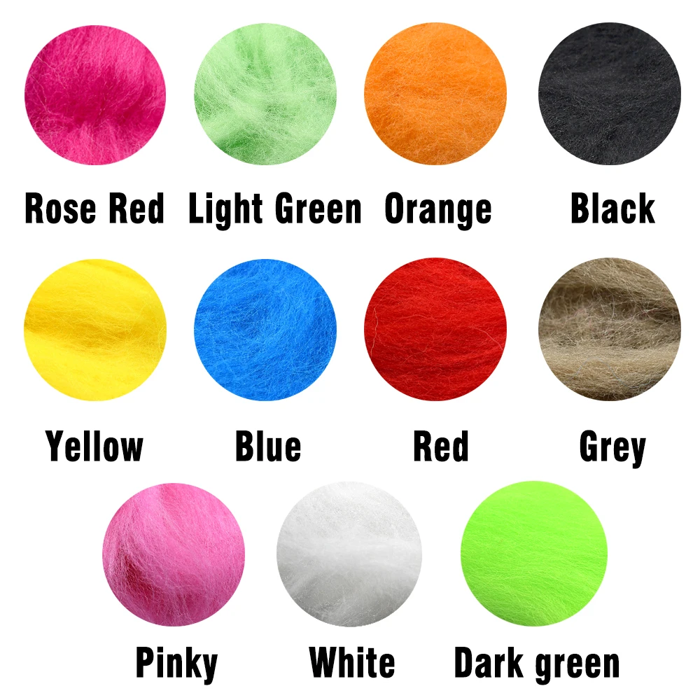 MNFT hilo de huevo para atar moscas de pesca, Material Glo Bug Sculpin, 11 colores disponibles - imagen 5