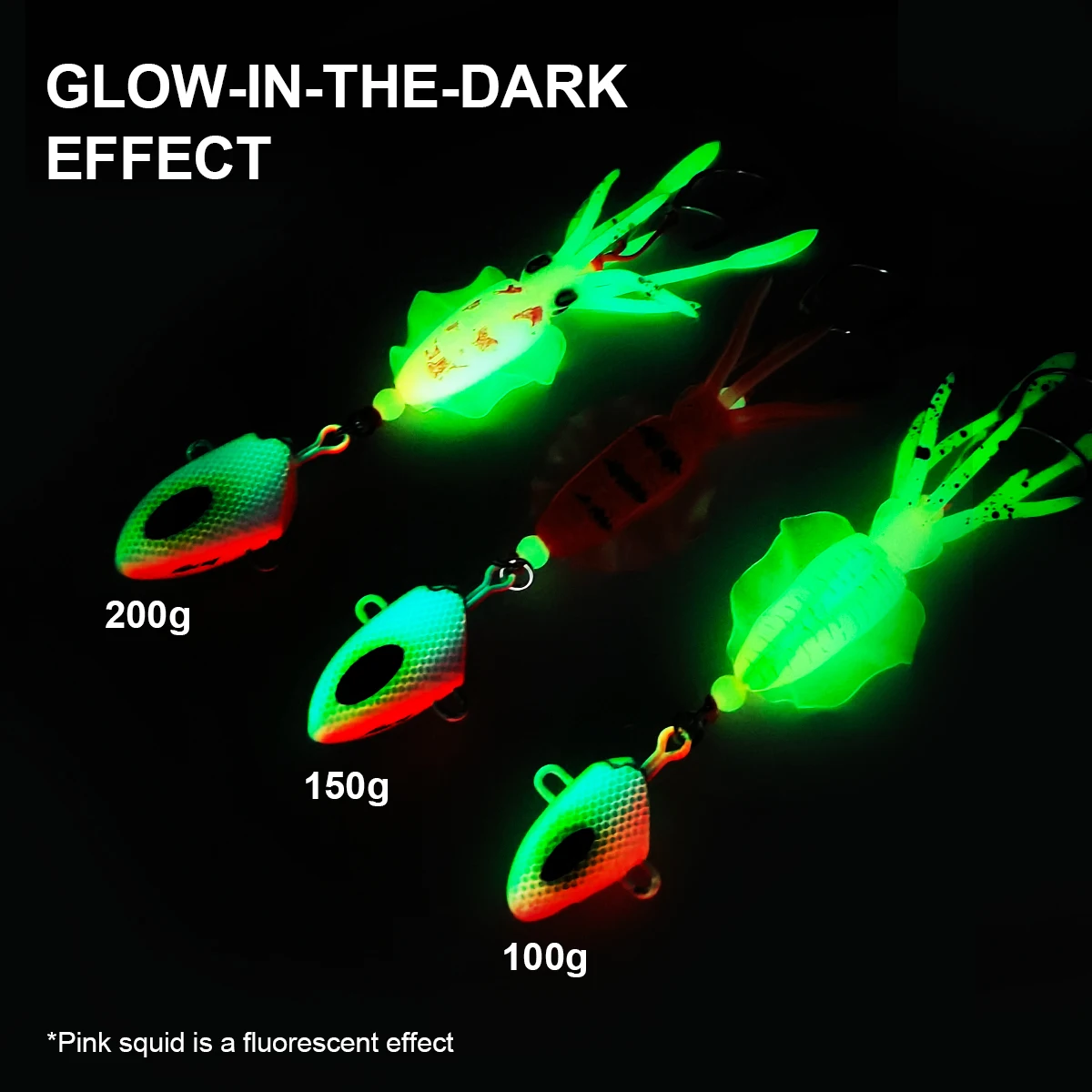 ZYZ-cebo de calamar con cabeza JIG, anzuelos dobles afilados, 100G, 150G, 200G, anzuelos de cuerda para pesca en aguas profundas, para atún, malta, pargo - imagen 2