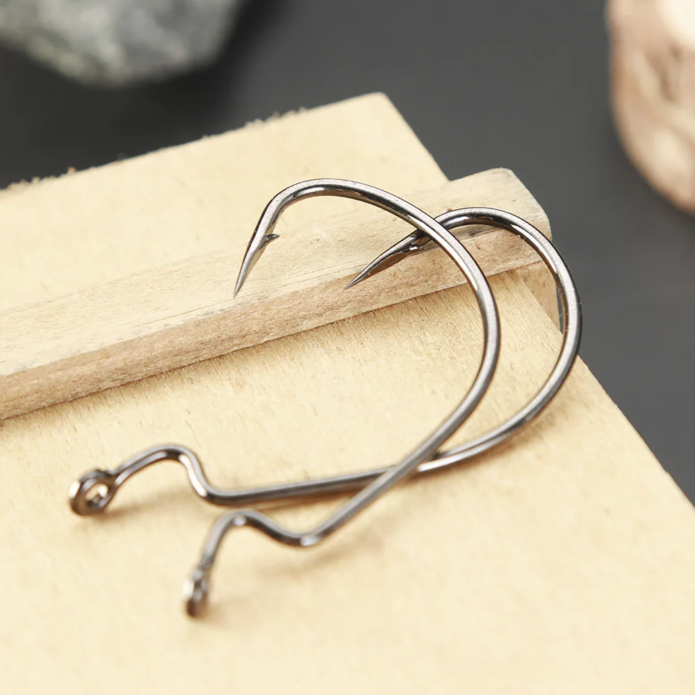 JOHNCOO-anzuelo de pesca de carbono, 10 piezas, 4X - imagen 4