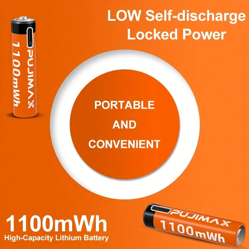 Batería recargable AA AAA de litio 1,5V con carga USB-C - imagen 3