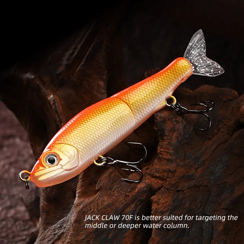 BLUX JACK CLAW 70F 70mm 4,2g flotante lento articulado Swimbait Minnow Wobbler señuelo de pesca cebo duro Artificial para Lucio trucha - imagen 5