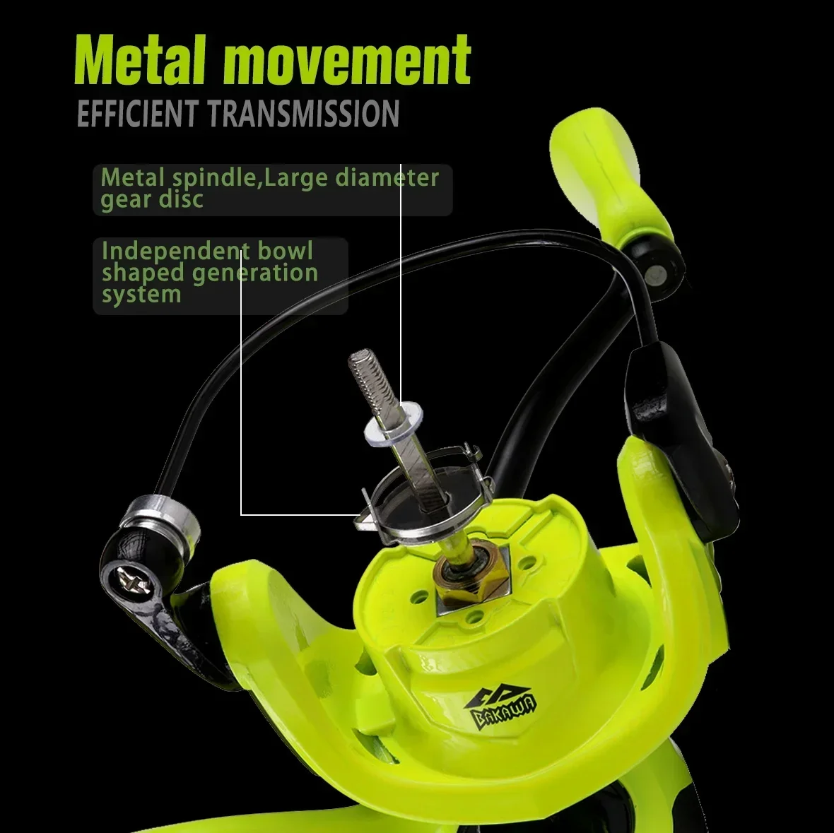 JOSBY línea de Metal taza carretes de Pesca giratorios Pesca 5,2: 1 relación carpa alimentador rueda aparejos 1000 2000 3000 herramientas de Pesca duraderas - imagen 4