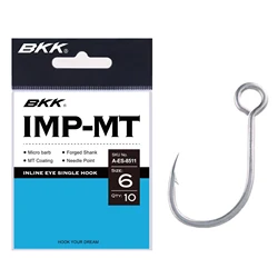 BKK 8005 anzuelo único en línea 81 WV acero de alta precisión con revestimiento de estaño mate anzuelos de ojo grande para accesorios de pesca con cebo