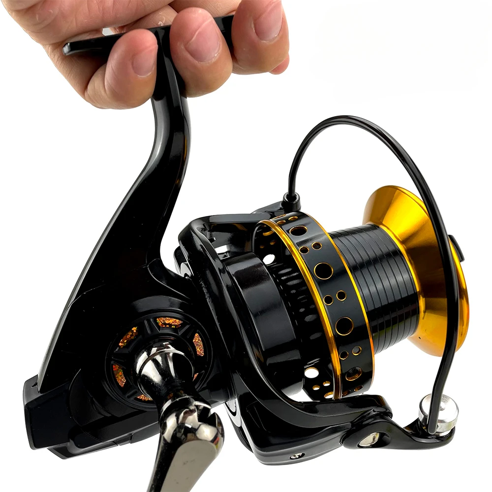 GHOTDA 12 + 1BB 9000 10000 12000 serie carrete de Pesca de Metal 4,0: 1 carretes de Pesca duraderos de tiro largo carrete de Pesca de agua salada - imagen 5