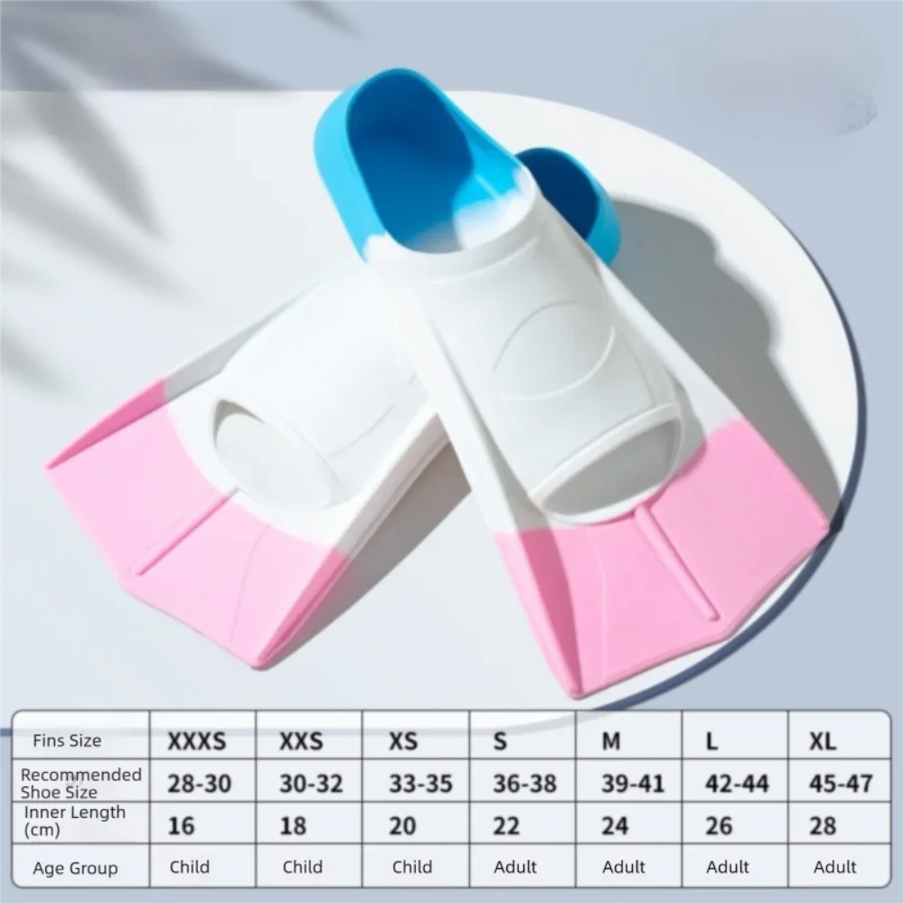 Aletas de natación de silicona profesionales, aletas de natación antideslizantes cómodas, equipo de buceo para niños y adultos - imagen 3