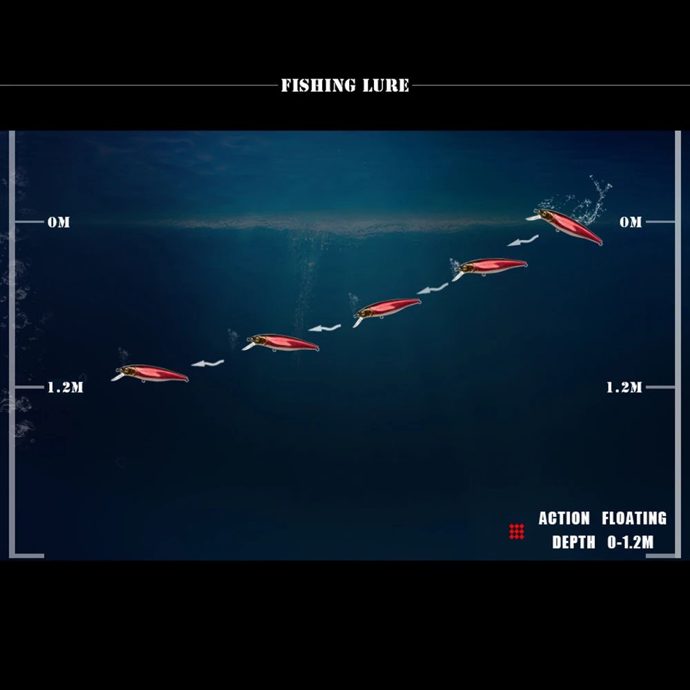 Señuelos de Pesca flotantes, cebo duro Artificial de fundición larga, Minnow Wobbler, accesorios de pesca, trucha, lubina, 8,5 cm, 9,6g, MN627 - imagen 5