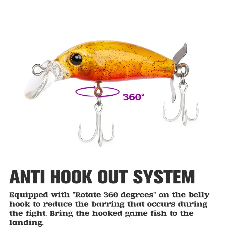 Señuelo de pesca de pececillo que se hunde, SENTRY 40S, 40mm, 3,7g, cebo duro Artificial para juego ligero, Ajing, Rockfish, Lucio, Jerkbait - imagen 5